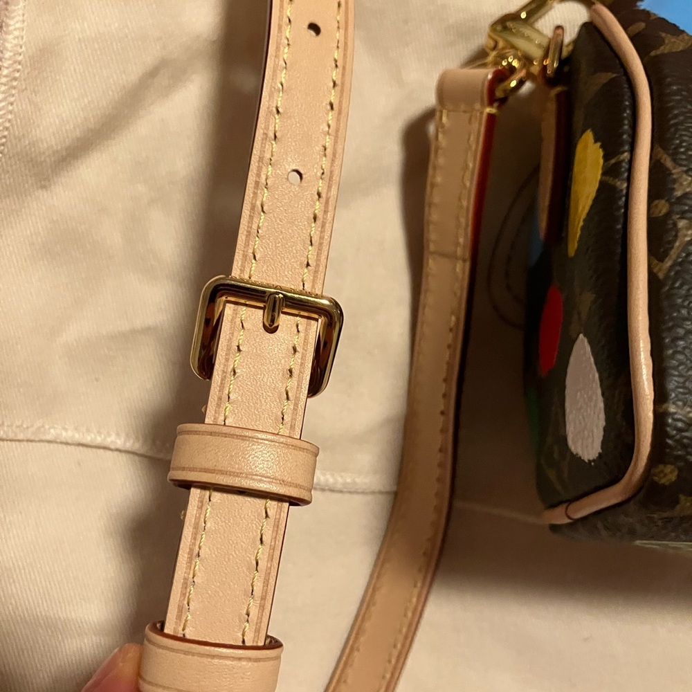 Louis Vuitton Yayoi Kusama Collaboration Nano Speedy Monogram Shoulder Bag Canva - Picture 7 of 9